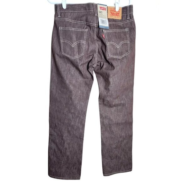 Levis 505 NWT Women‎ 18 Regular Fit 29x29 Burnt Red Embroidered Denim Jeans - Picture 2 of 7